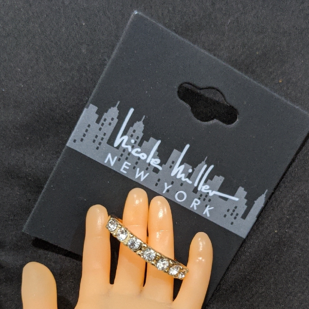 Nicole Miller Gold Tone Crystal Band Ring